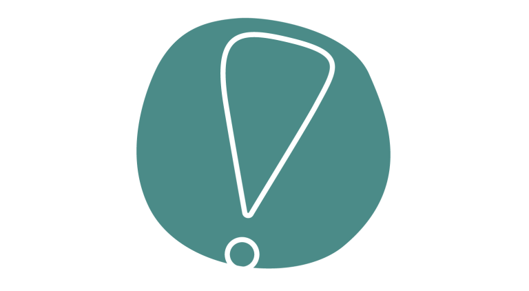 Wichtig zu wissen! Stilisiertes Icon von einem Ausrufezeichen