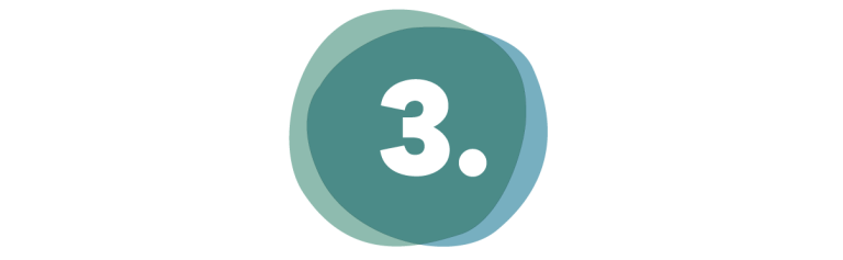3. Bubble/Icon mit der Zahl 3