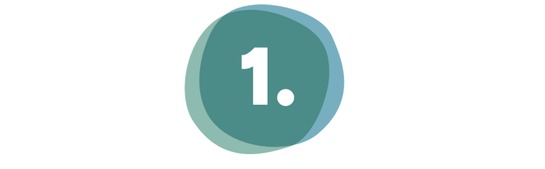 1. Bubble/Icon mit der Zahl 1
