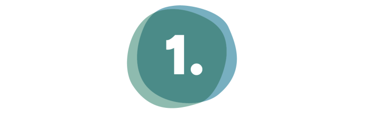 1. Bubble/Icon mit der Zahl 1